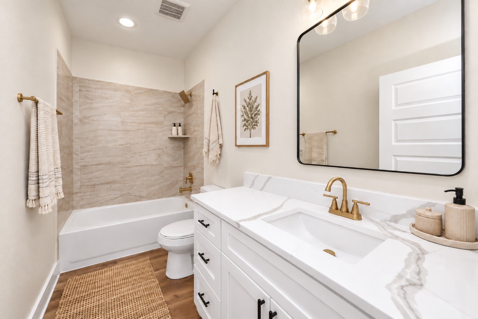 Bright & spacious secondary bedroom featuring plush carpeting, ceiling fan, neutral finishes & multiple windows allowing abundant natural light | Virtually staged