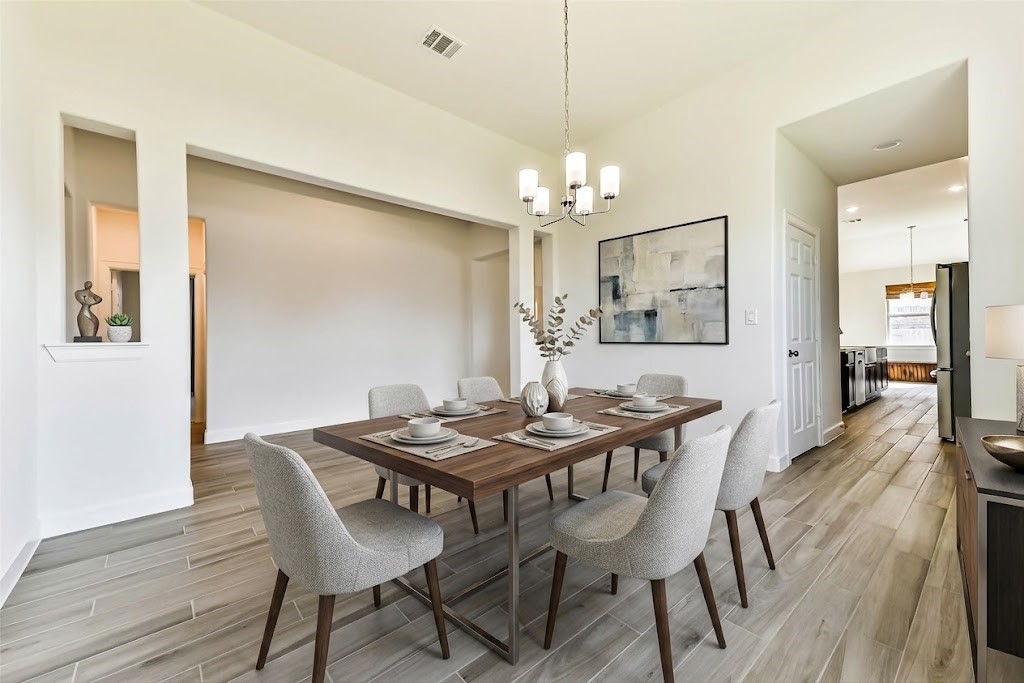 Virtually staged as formal dining