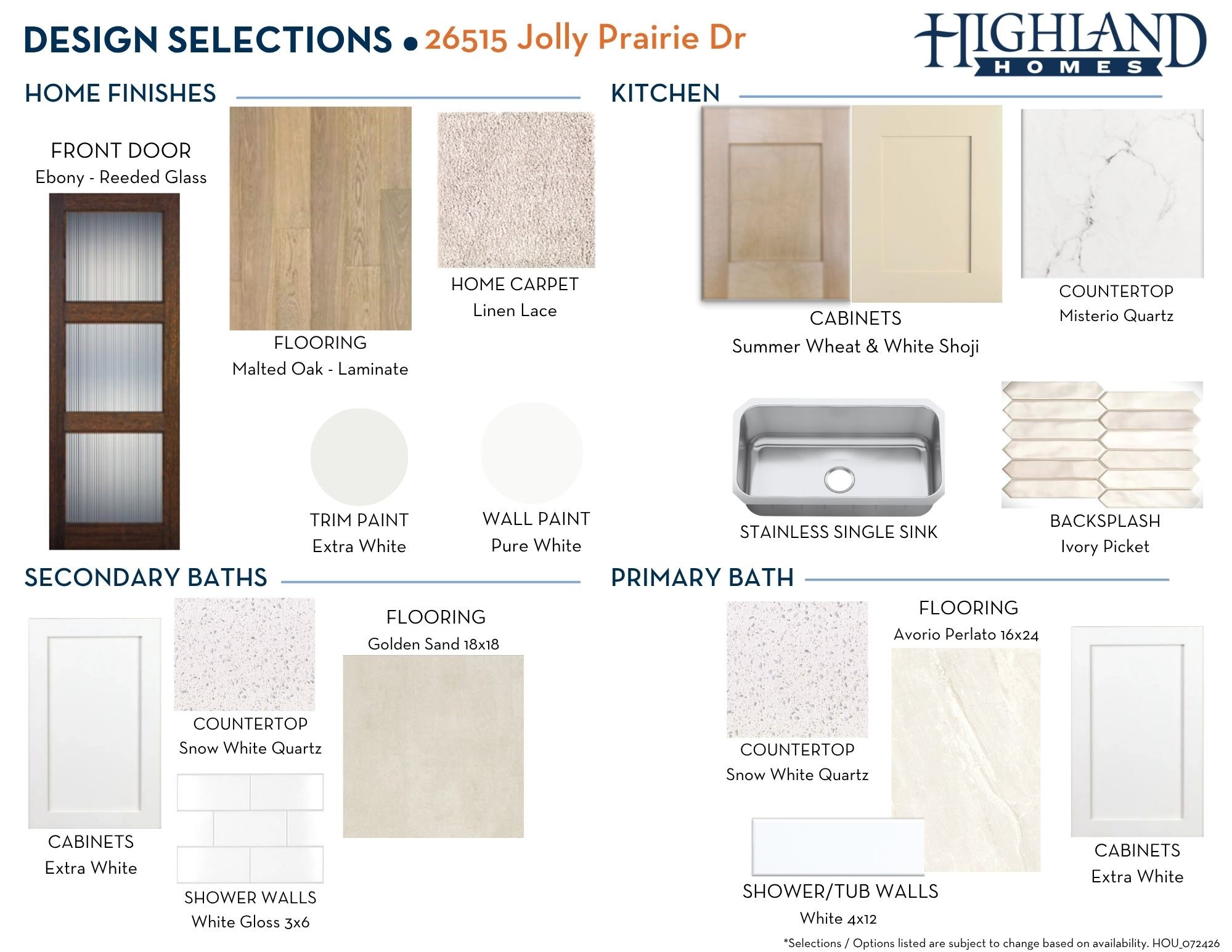 Design Selections