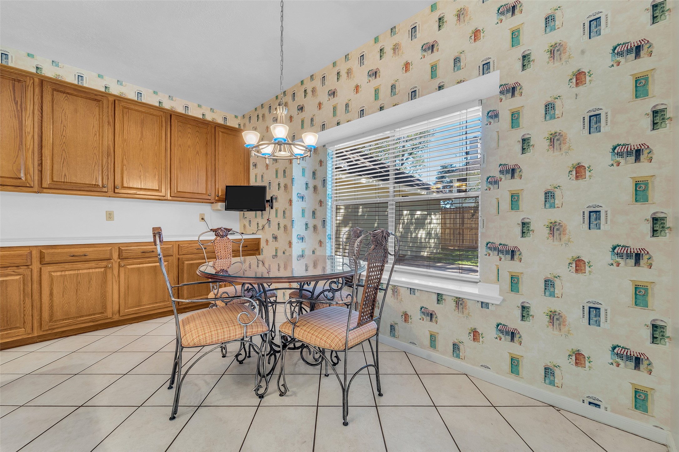 Extra storage in the breakfast area.