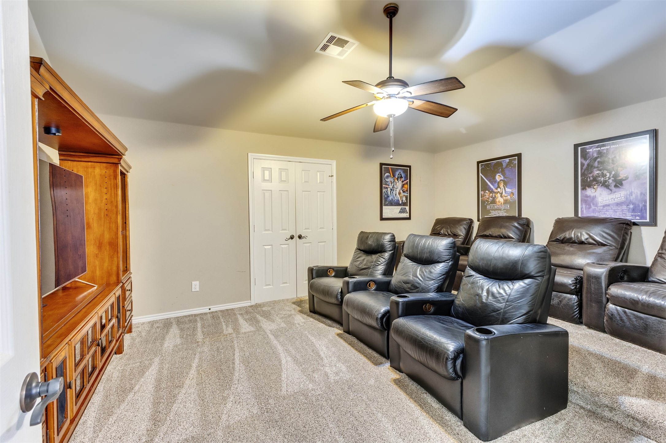 Movie night just got an upgrade! Enjoy the big-screen experience from the comfort of your own home, complete with theater-style reclining seating.
