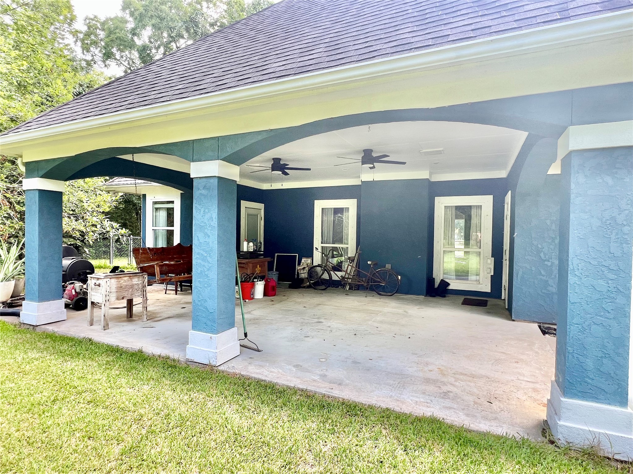 One last look at this peaceful outdoor living area to enjoy sunsets and family time!