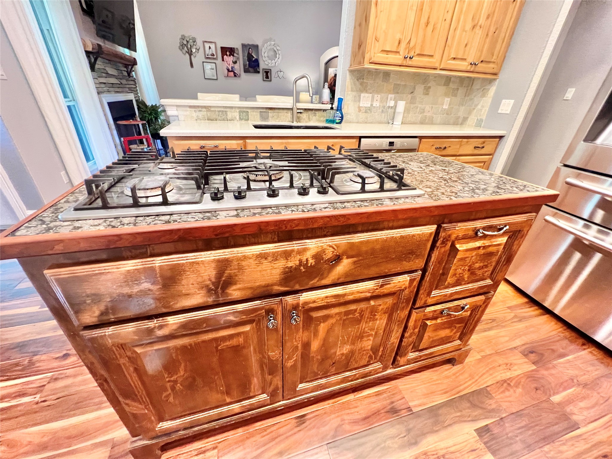 Gas Stove and custom Island!