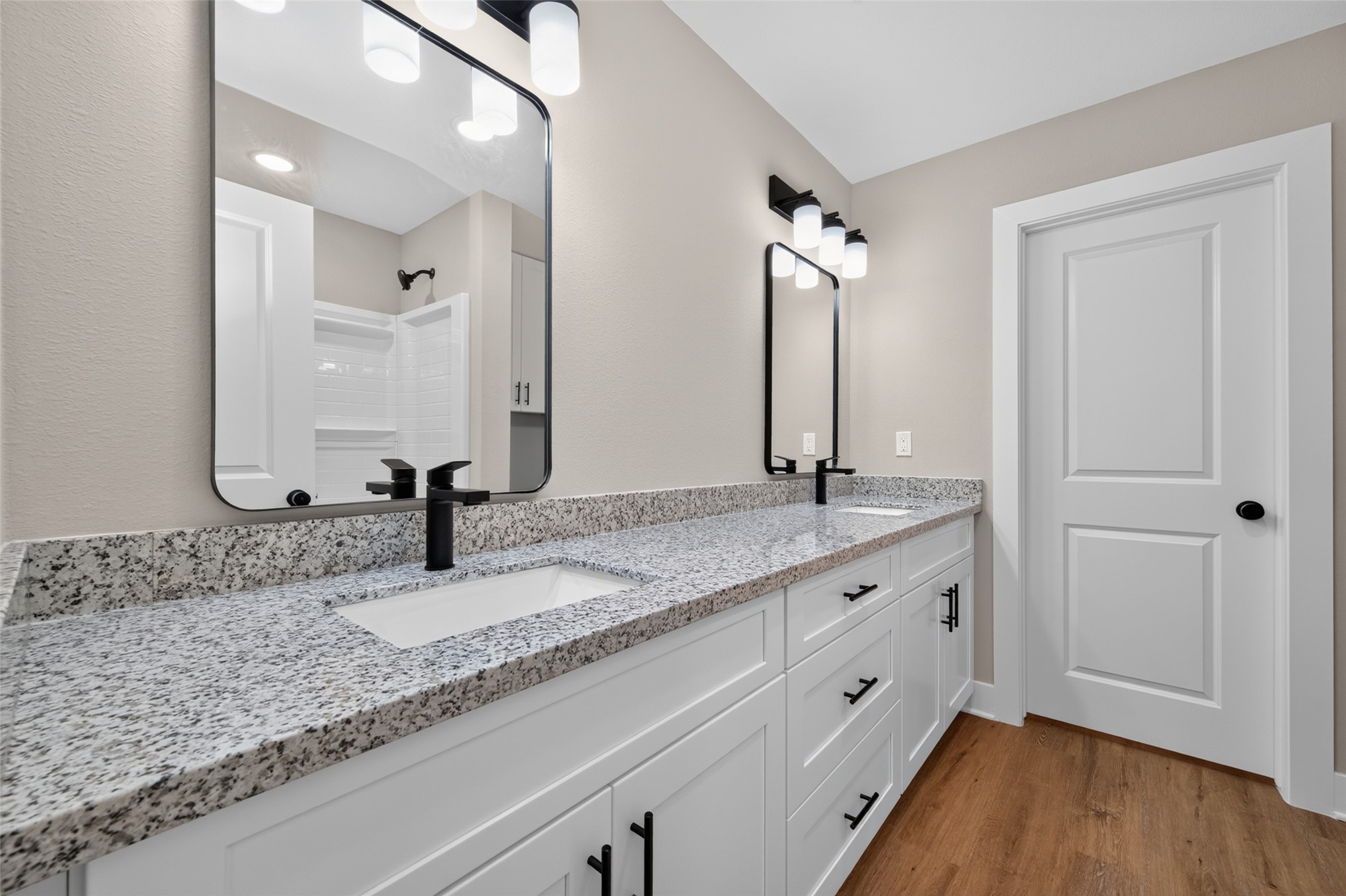 Double vanity with plenty of storage.