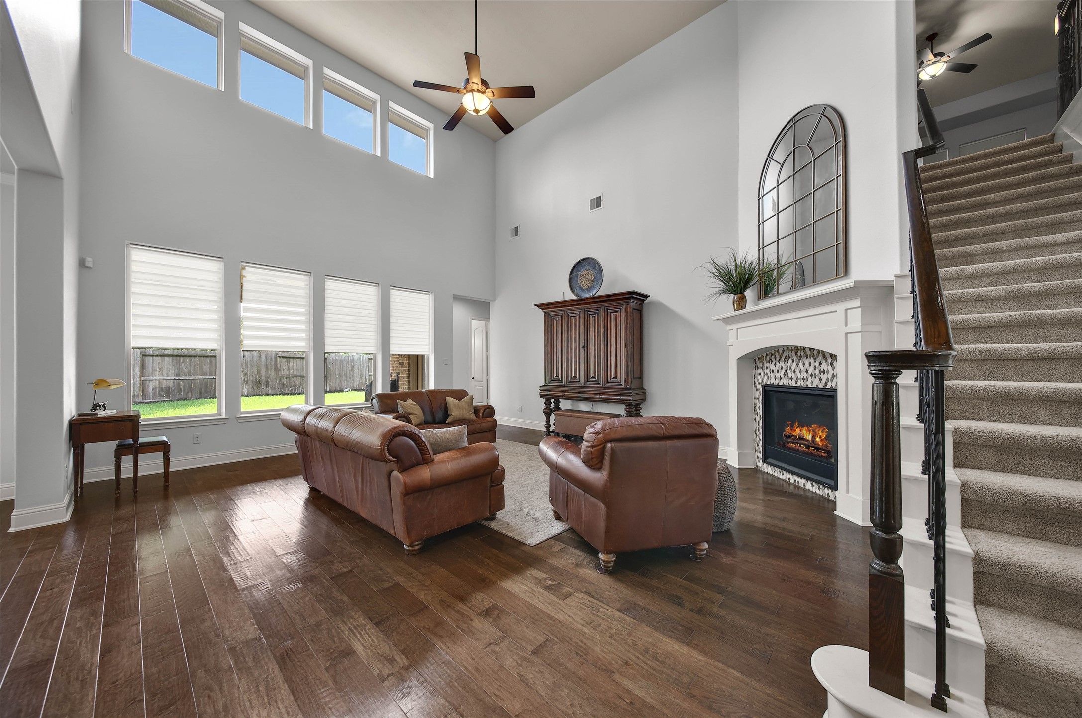 The heart of the home. Rich, wood floors warm the Entry, Study, Living and Dining areas.