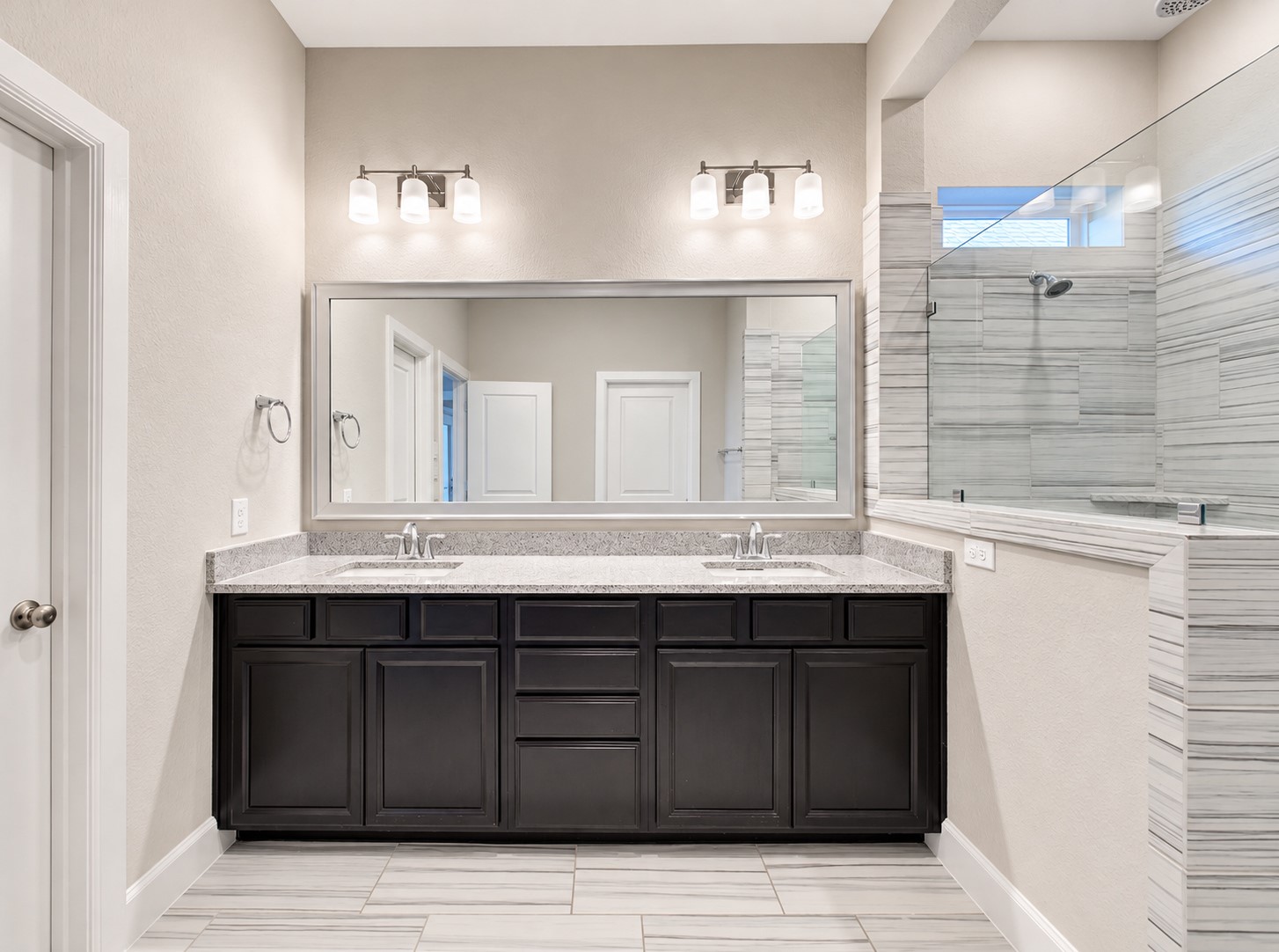 Primary bathroom with large vanity