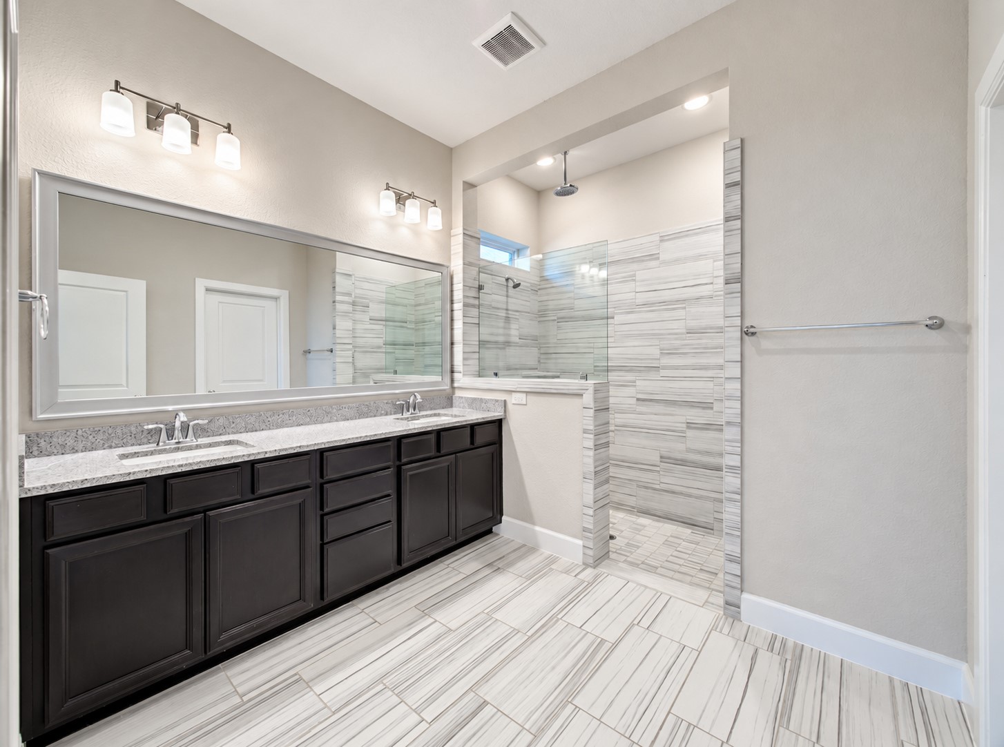Primary bathroom with double sink