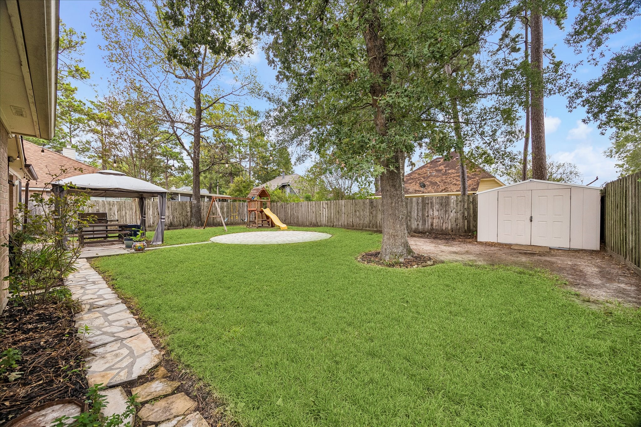 The backyard is well cared for