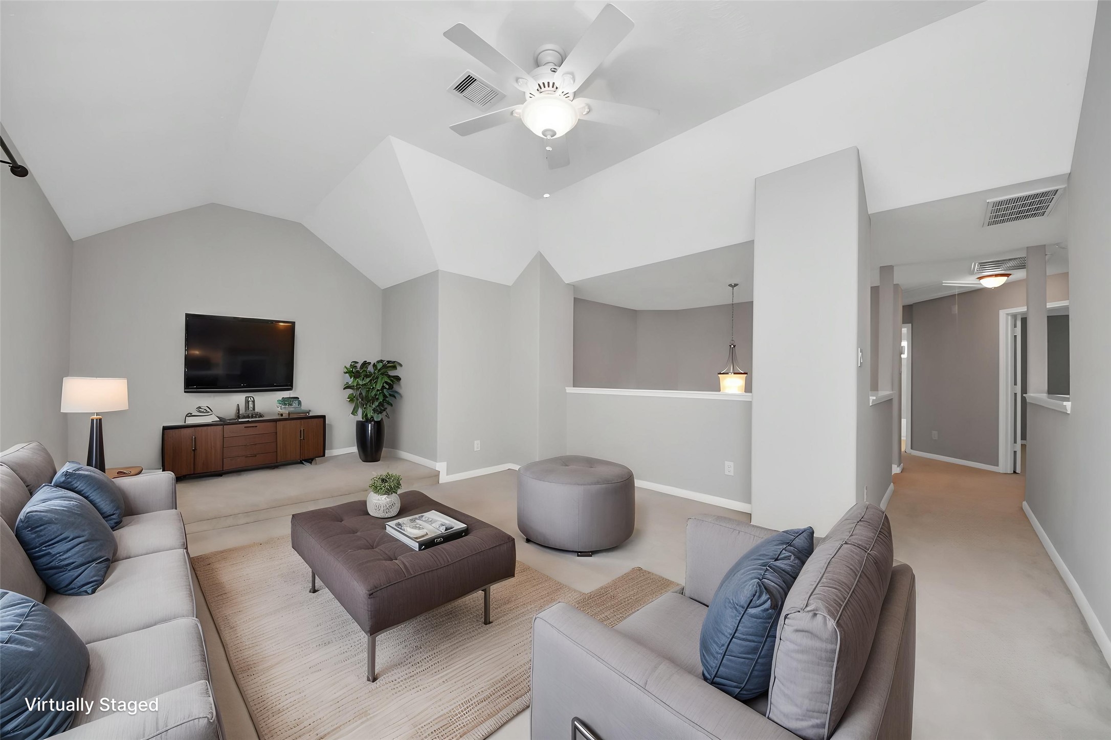 Virtually staged - upstairs living space