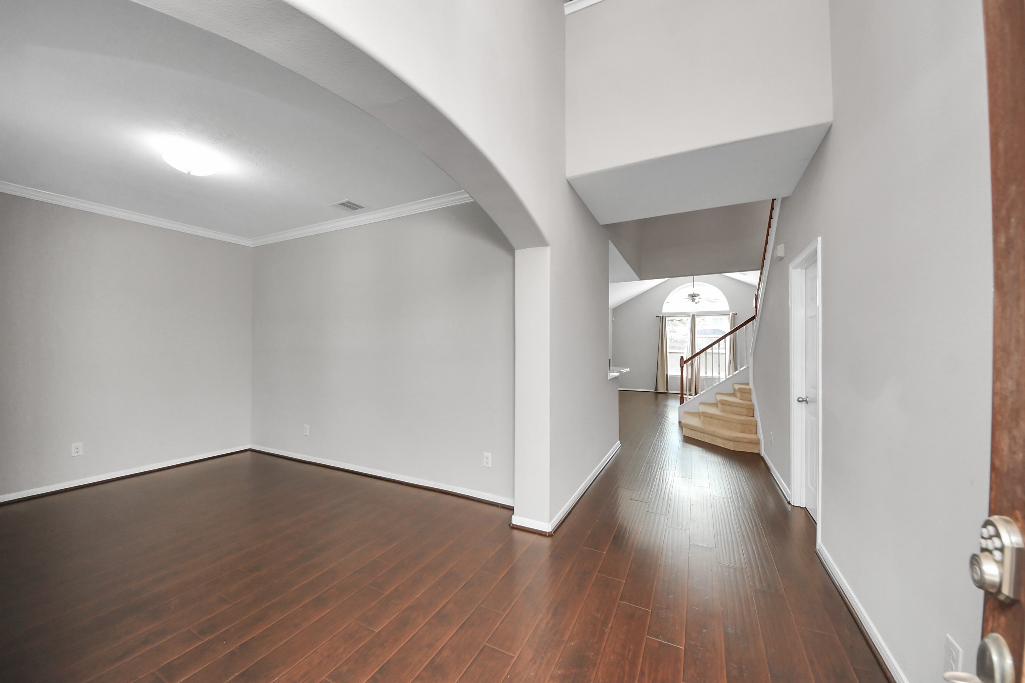 Front room can be used as a home office/dining area/flex space