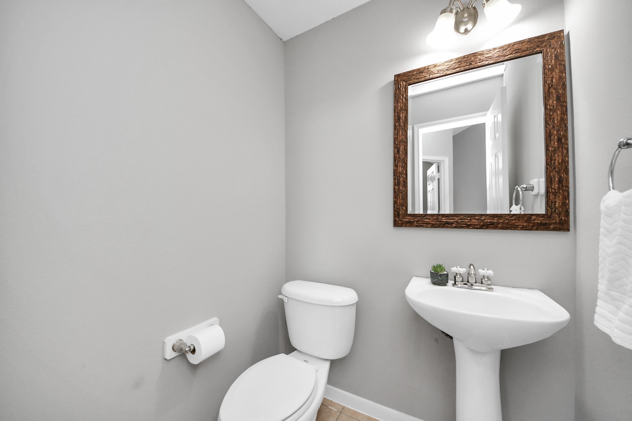 half bath located downstairs