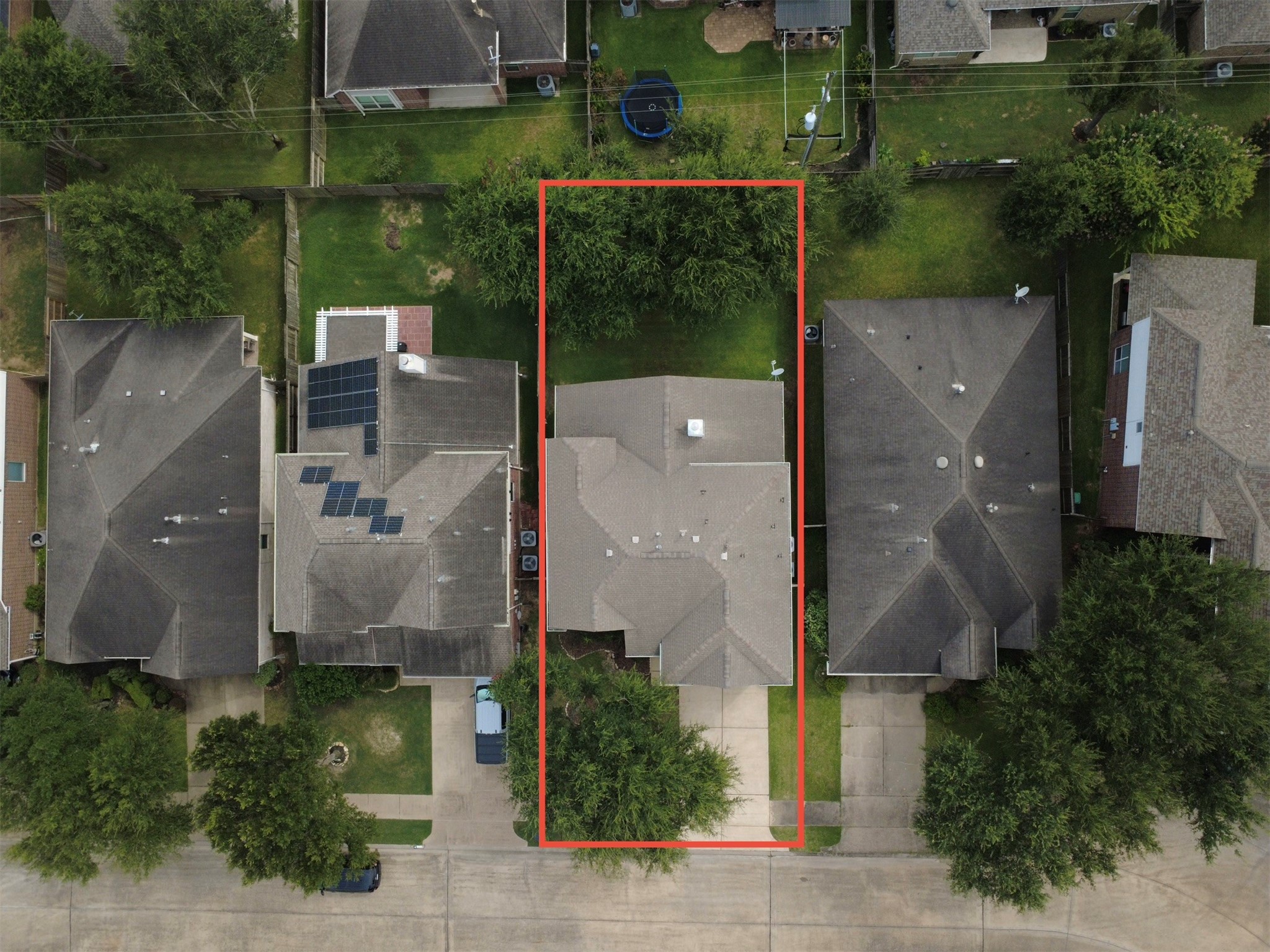 Ariel view of the property