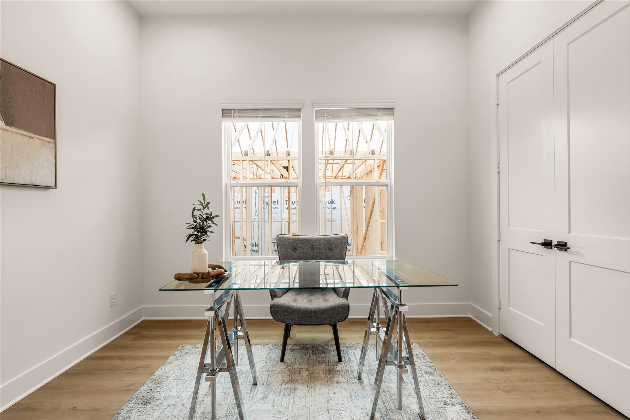 Bright, quiet home office or study space ideal for remote work.