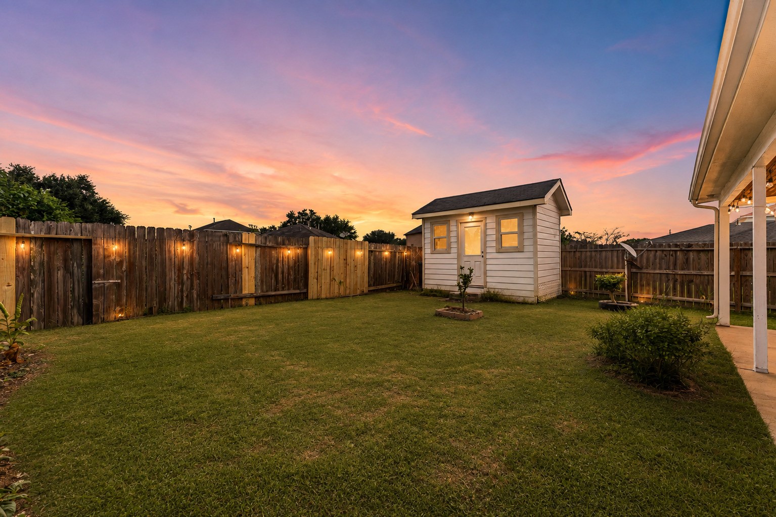 Oversized backyard with no rear neighbors offers added privacy and plenty of room for outdoor activities.