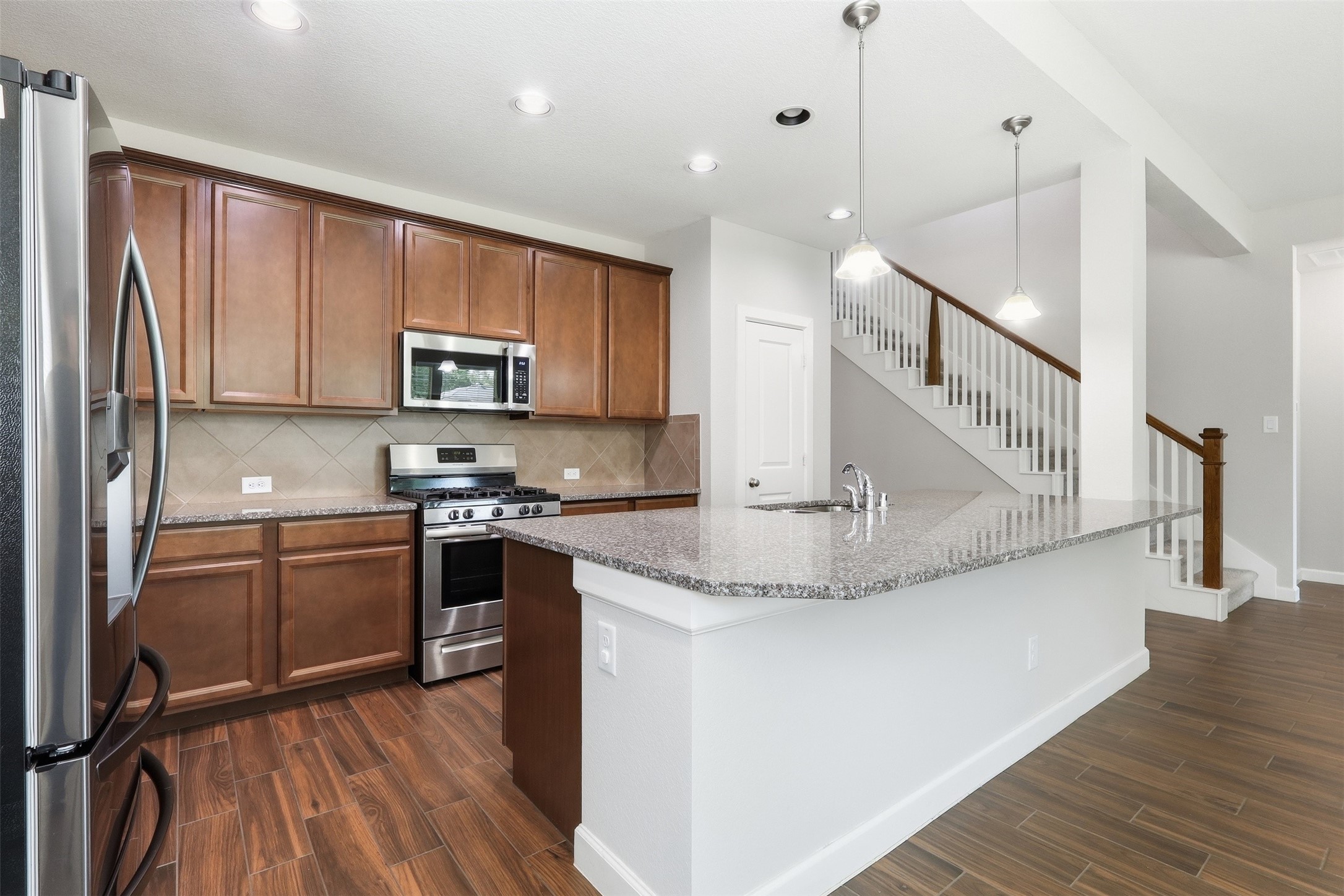 Spacious kitchen with an oversized kitchen island!