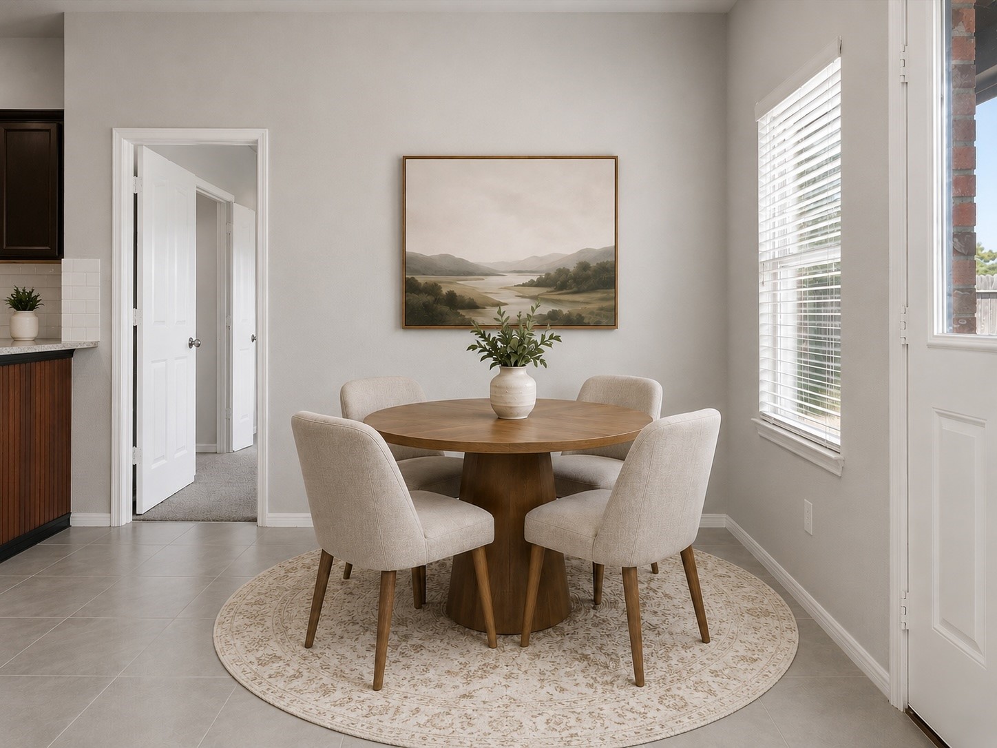 Belly up to the breakfast bar or there's room for a breakfast set here too! (VS)