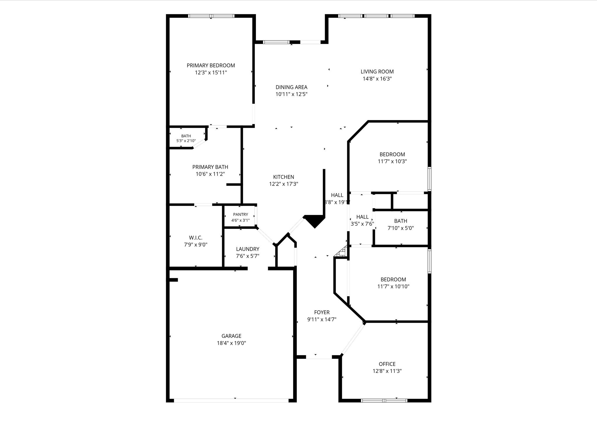 If you are into the number, all room dimensions are on the floor plan.