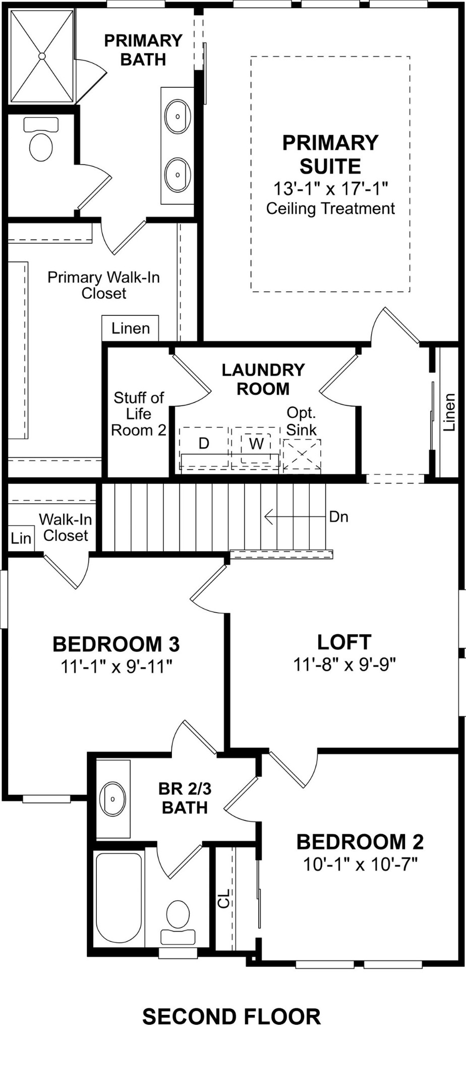 The Marietta floor plan by K. Hovnanian Homes. 2nd Floor shown. *Prices, plans, dimensions, features, specifications, materials, and availability of homes or communities are subject to change without notice or obligation.