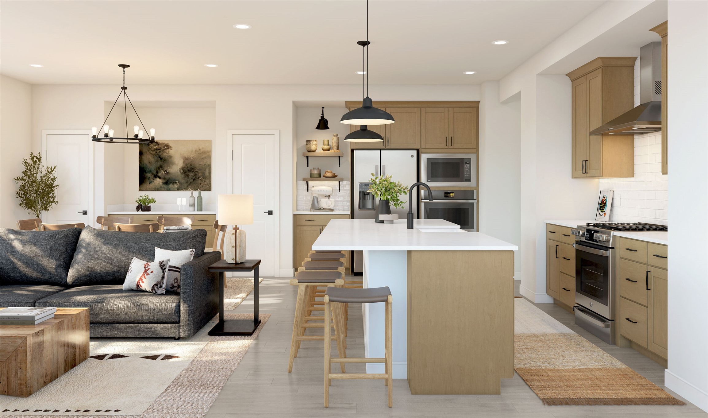 Lovely kitchen (*Artist rendering used for illustration purposes only. Colors/finishes may differ from the ones currently selected in the home.)
