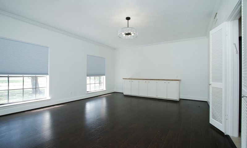 formal dinning room with a built in 8x2 granite top credenza