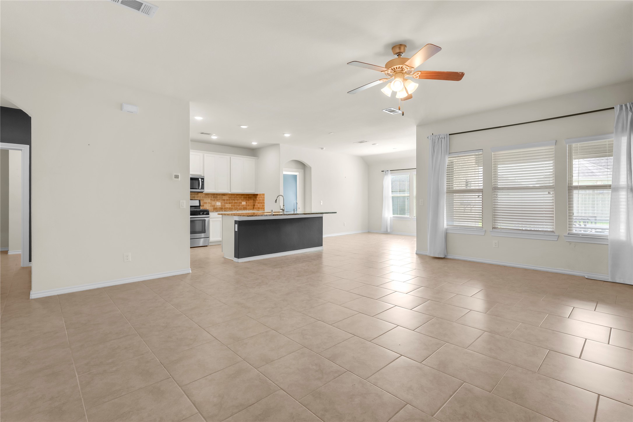 View of living area open concept