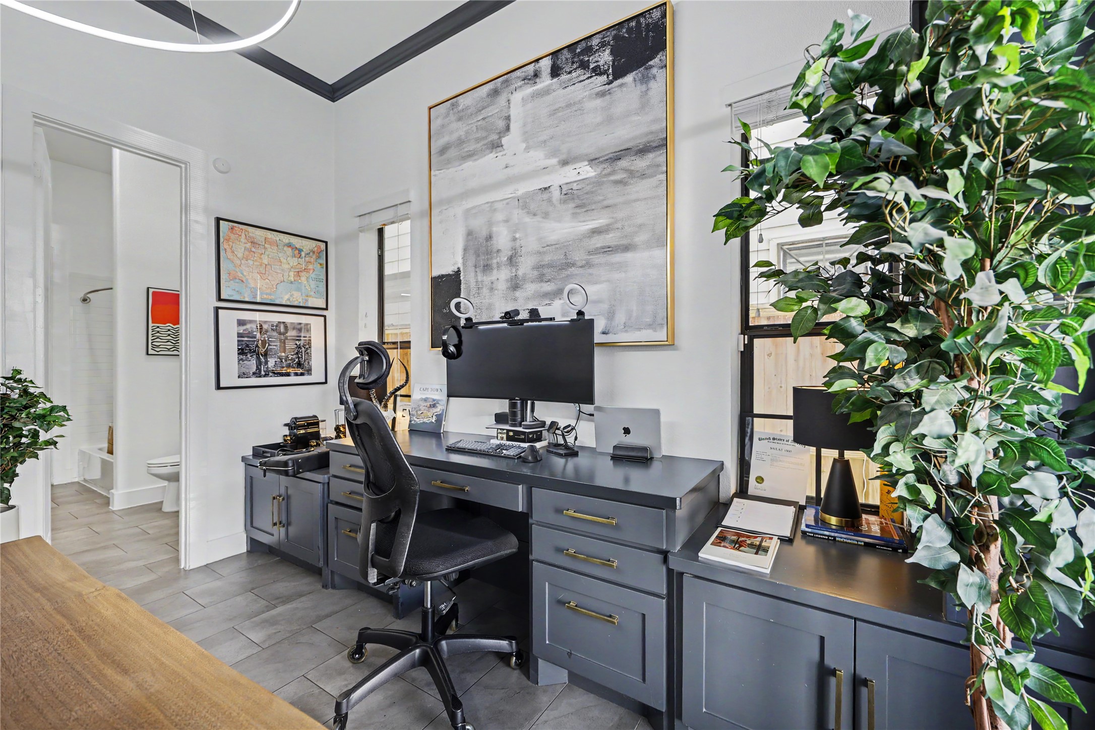 Ample storage in this bedroom. Perfect set up for your professional work-from-home space.