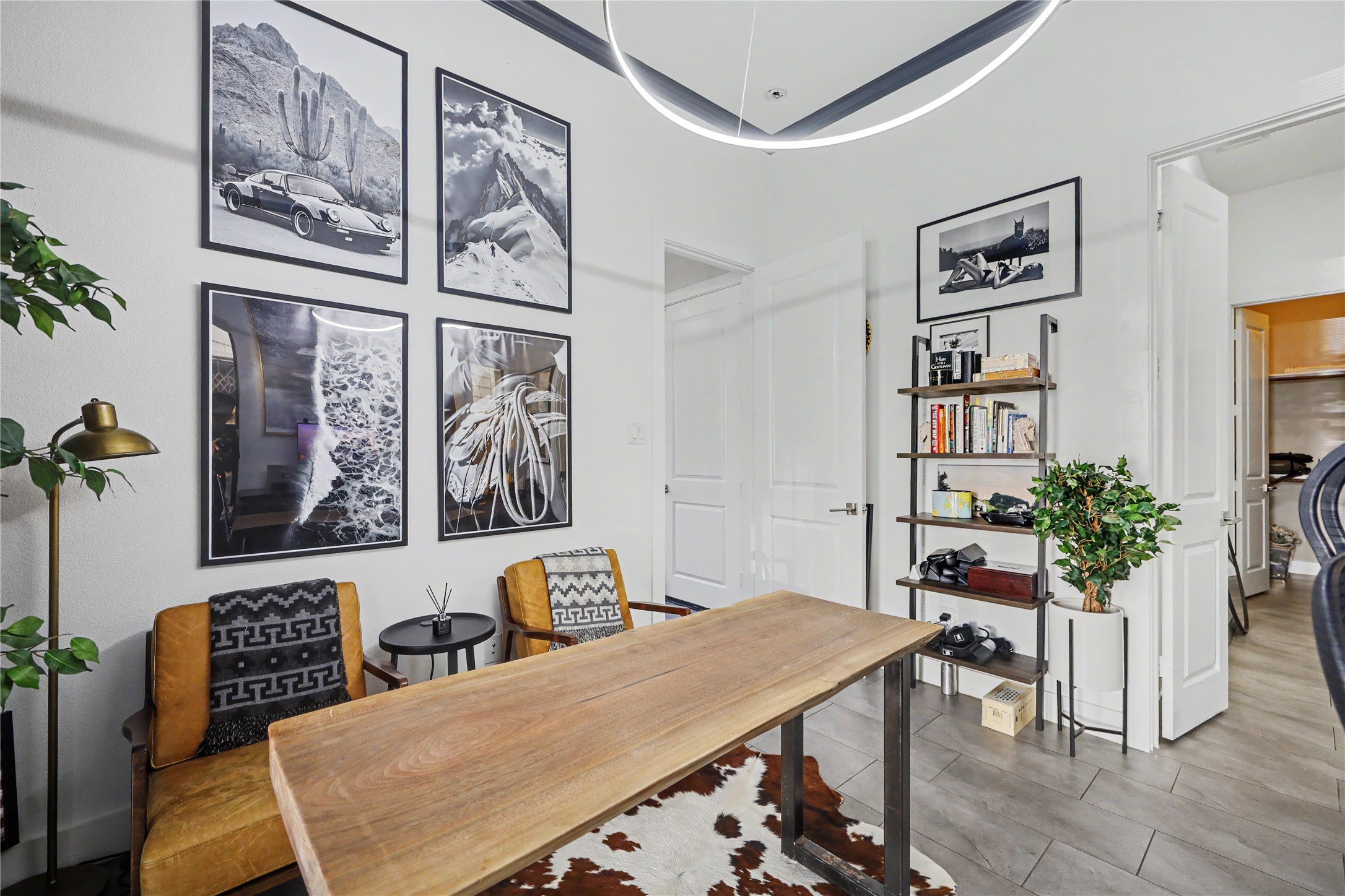 Another area for a desk making it two work-from-home spaces in this room.