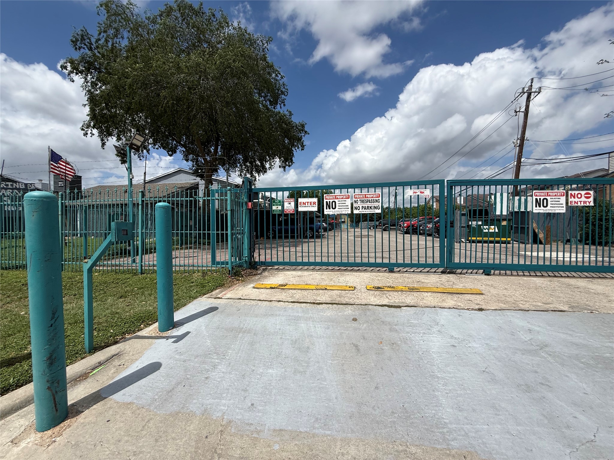 The unit includes a designated, covered parking space and storage closet inside the gated parking lot.