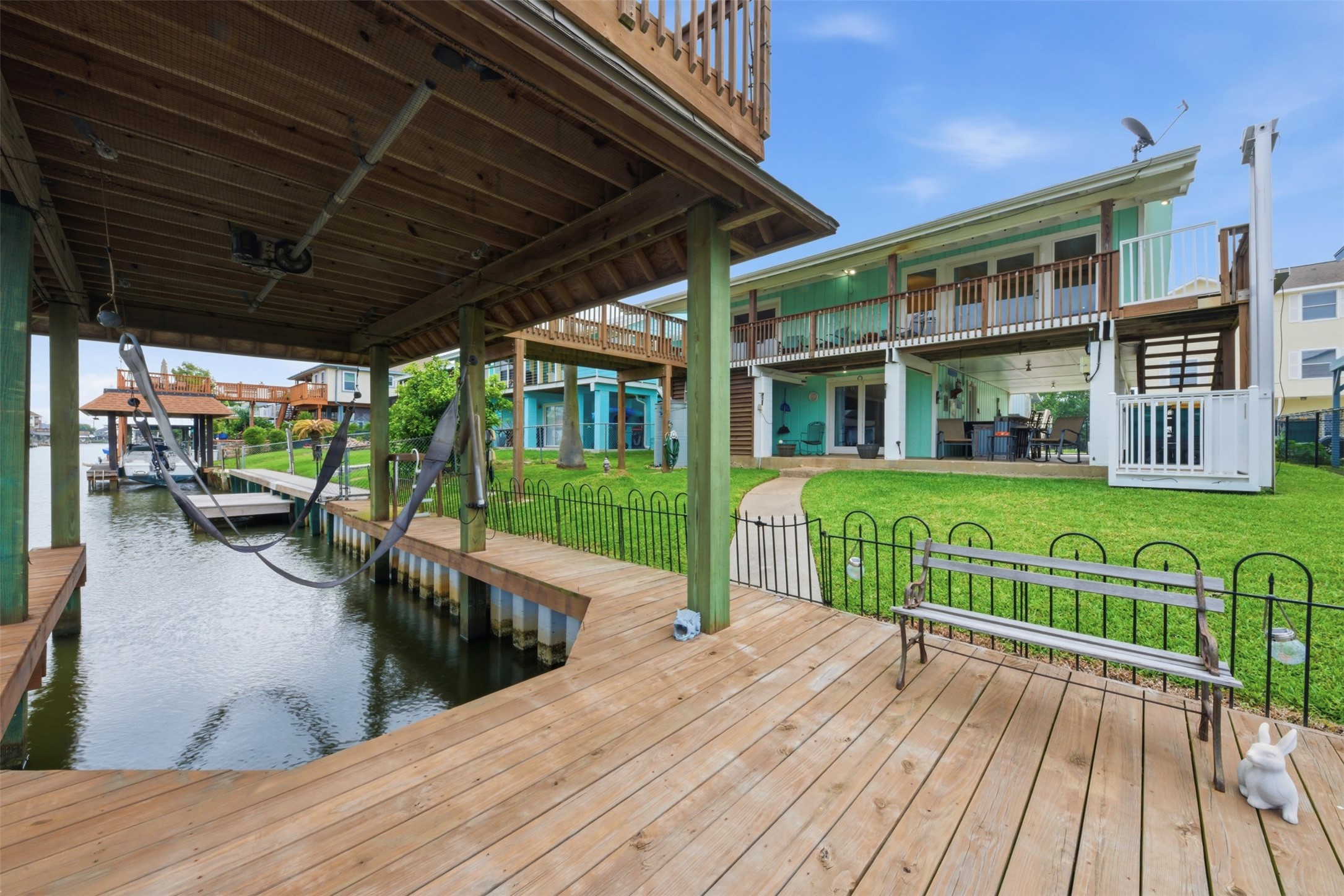 Store your boat with your personal lift and dock.