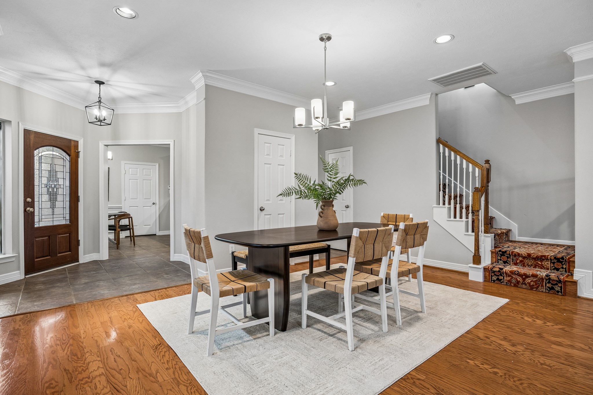 An inviting dining space with beautiful natural light and room to entertain.