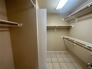 Closet space in primary bedroom