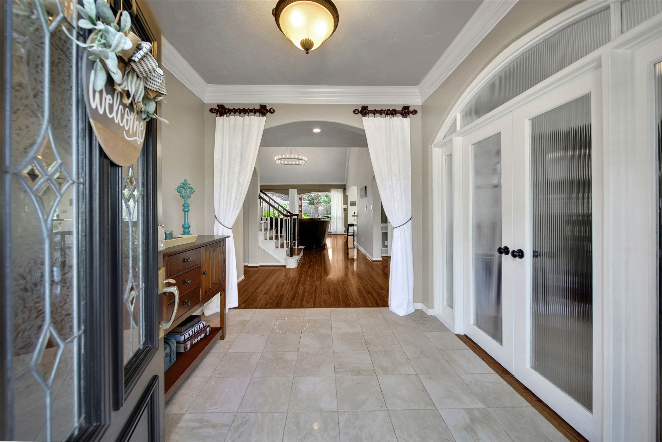 Step inside to your welcoming foyer.