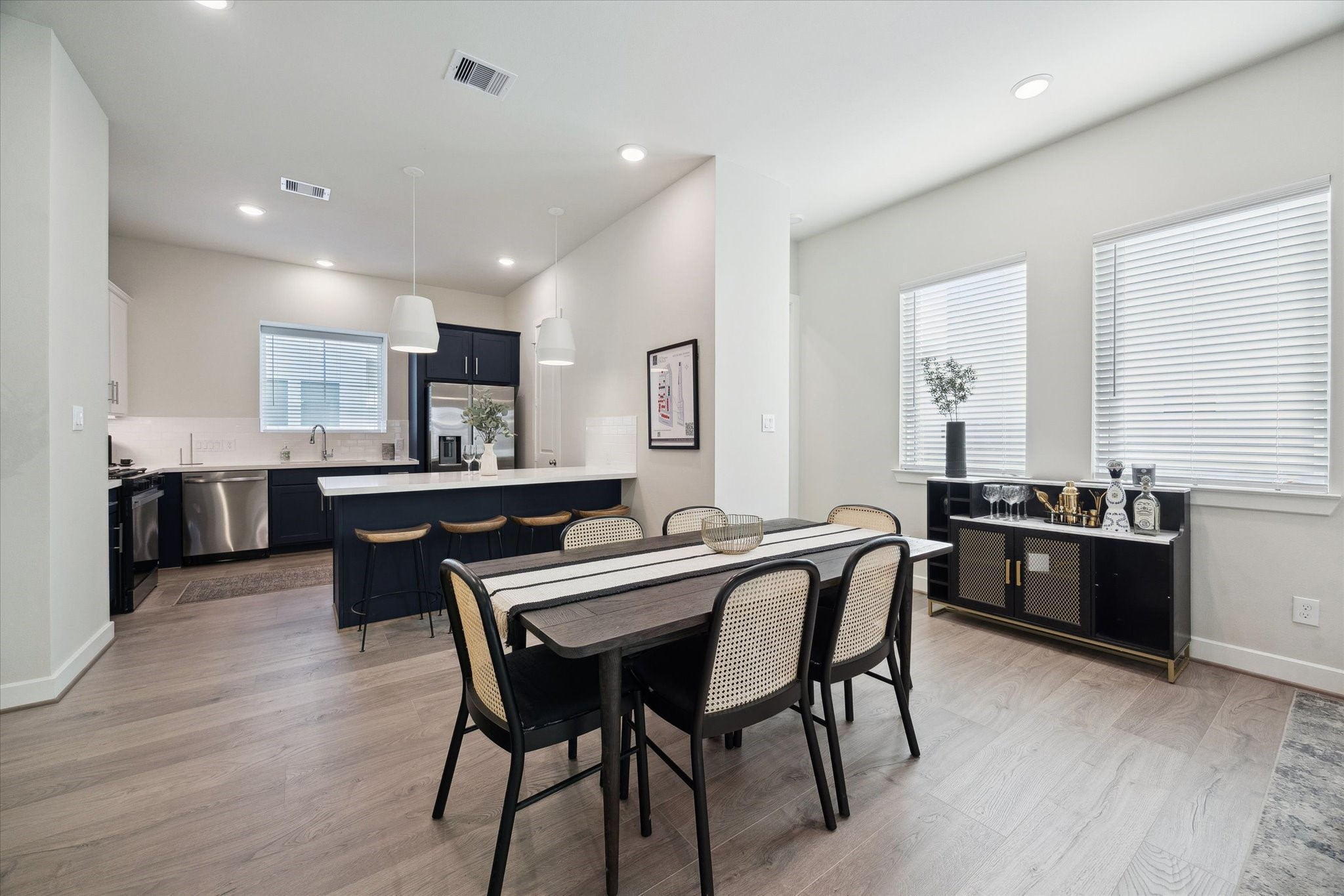 Representative photo showing the communitys model home kitchen. Layout and selections may vary.