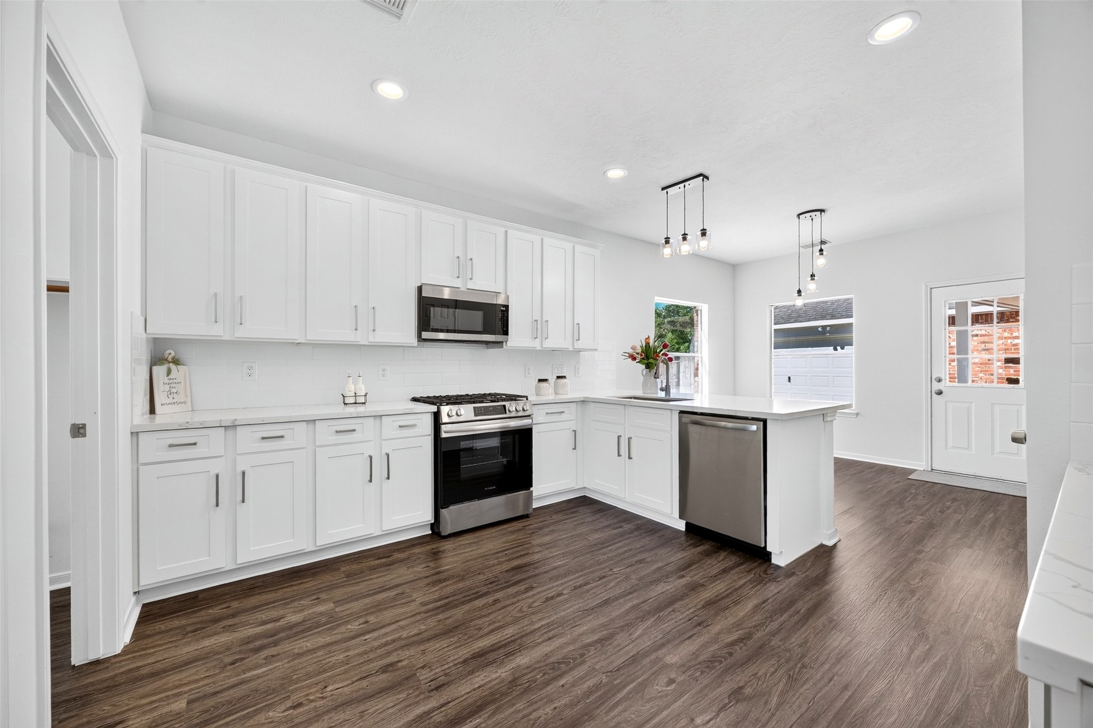 Kitchen with modern stainless steel appliances