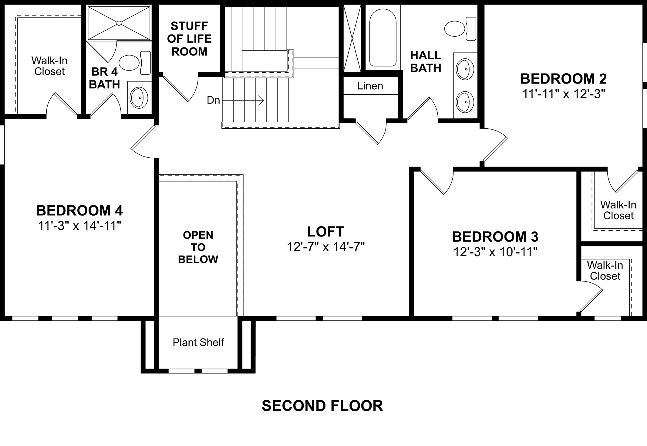 The Malmo floor plan by K. Hovnanian Homes. 2nd Floor shown. *Prices, plans, dimensions, features, specifications, materials, and availability of homes or communities are subject to change without notice or obligation.