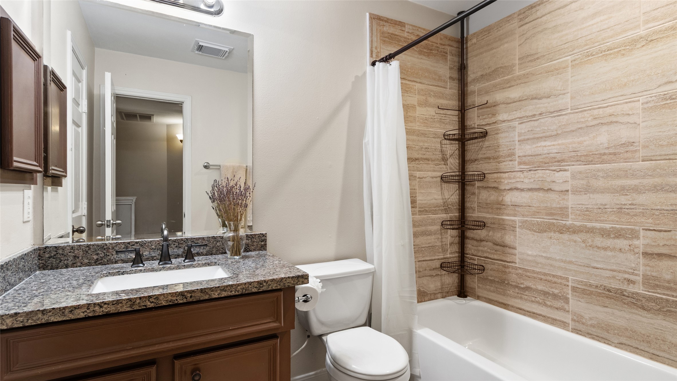 Third floor secondary bathroom with tub/shower combo