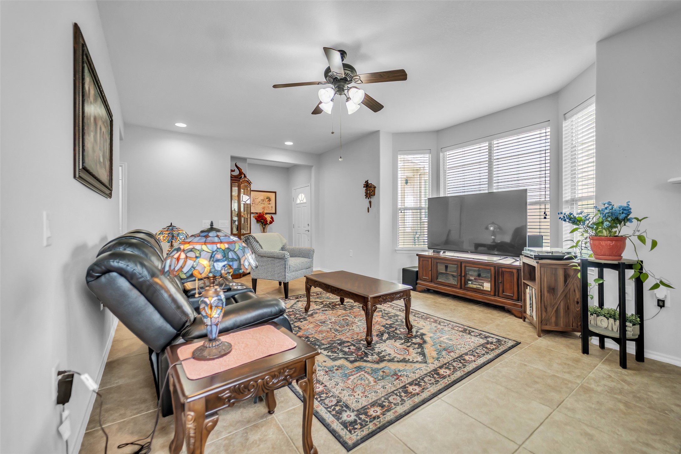 From this angle you can see where the front door is to the living room