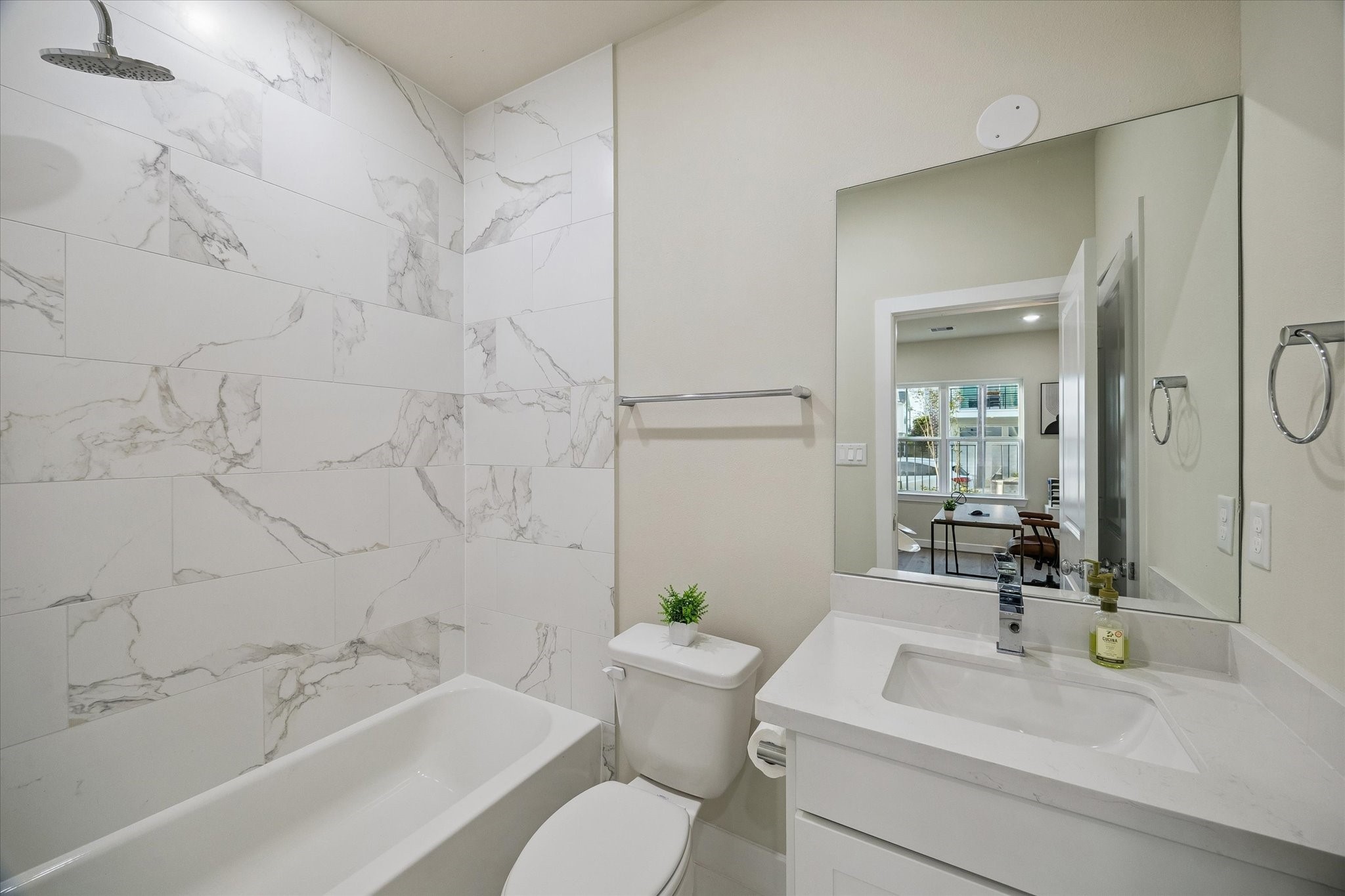 Representative photo showing the communitys model home secondary bathroom. Layout and selections may vary.