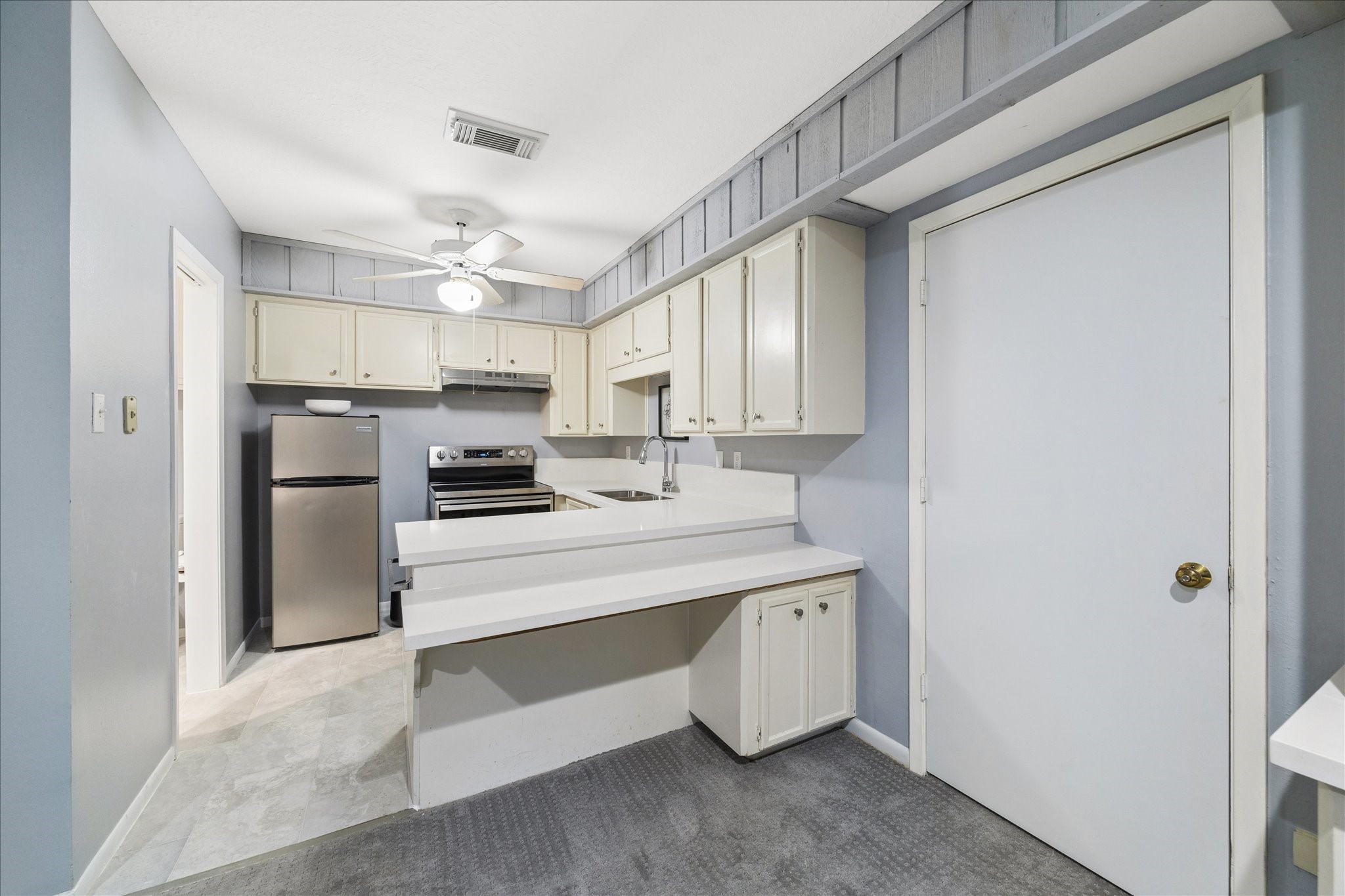 Updated guest or mother-in-law suite with kitchen, bedroom/livingroom and shower room.