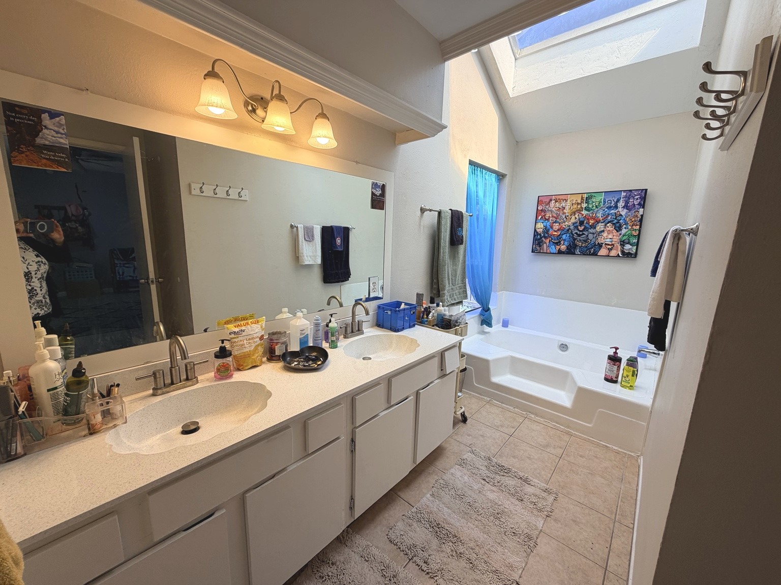 Actual photo of primary bathroom
