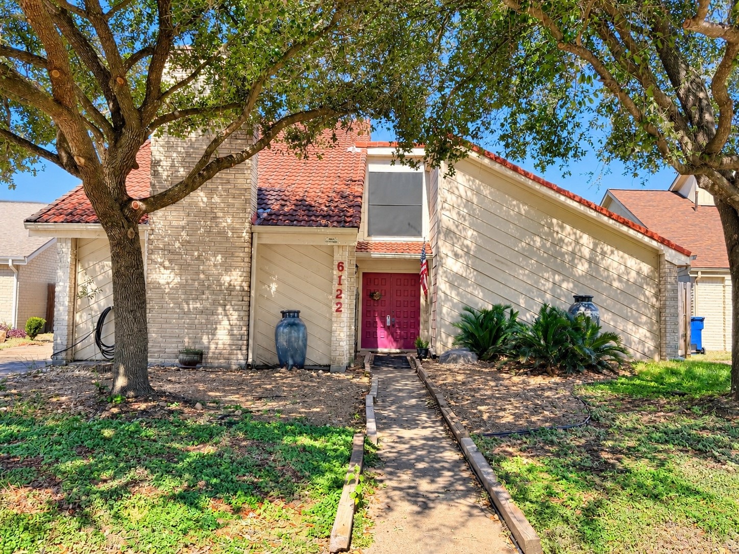Actual property view of the front elevation.