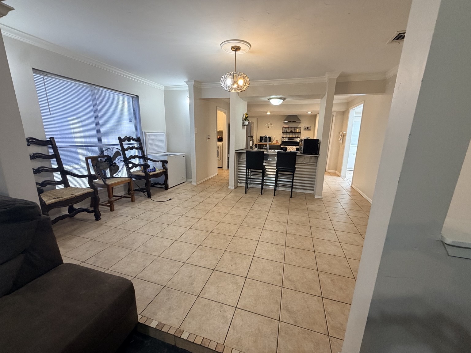 Actual photo of dining room