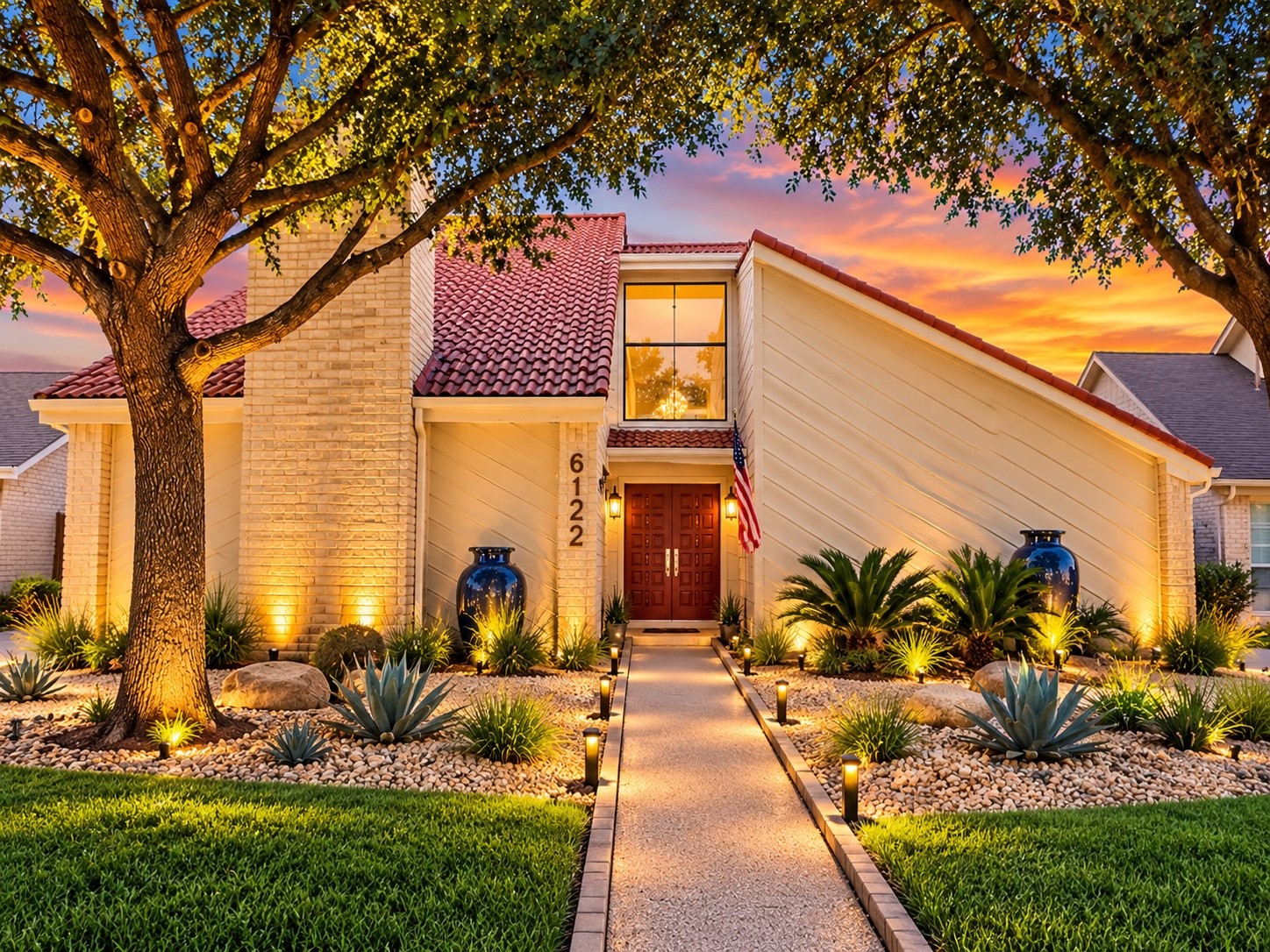 Virtually staged rendering of the front of the property to help buyers envision the property at it's true potential.