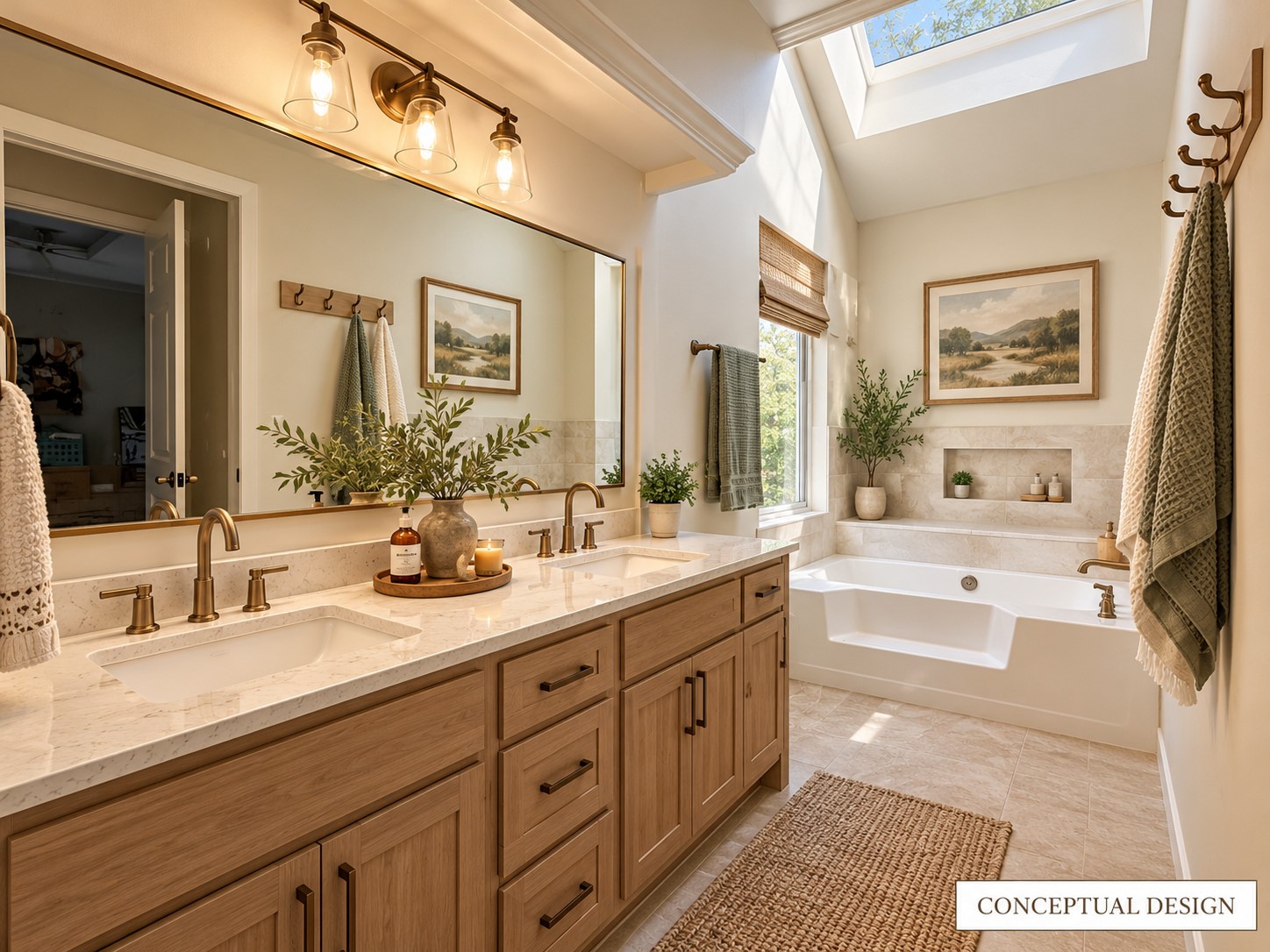 Conceptual remodel of primary bathroom