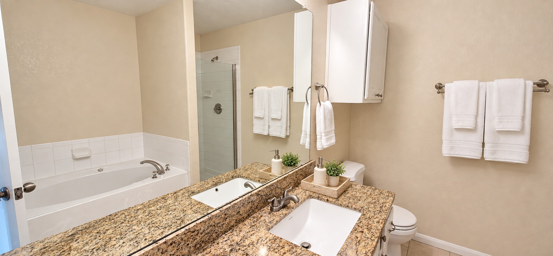 Master bath with separate shower Master bath with separate shower