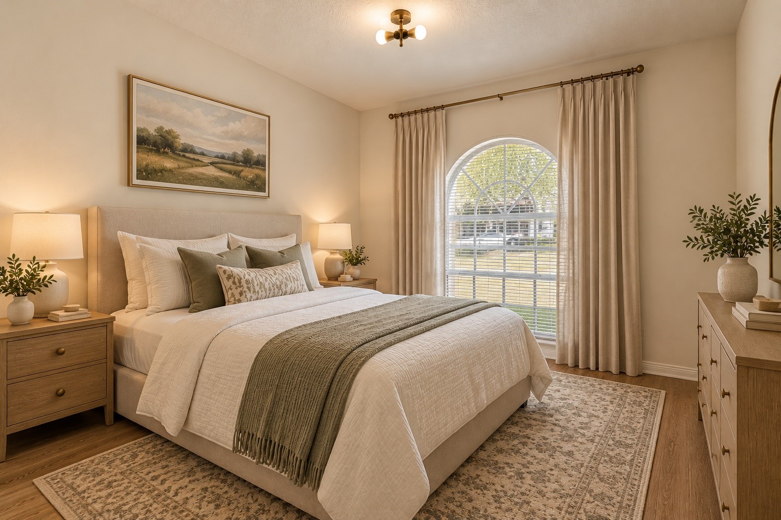 Virtually staged bedroom 3