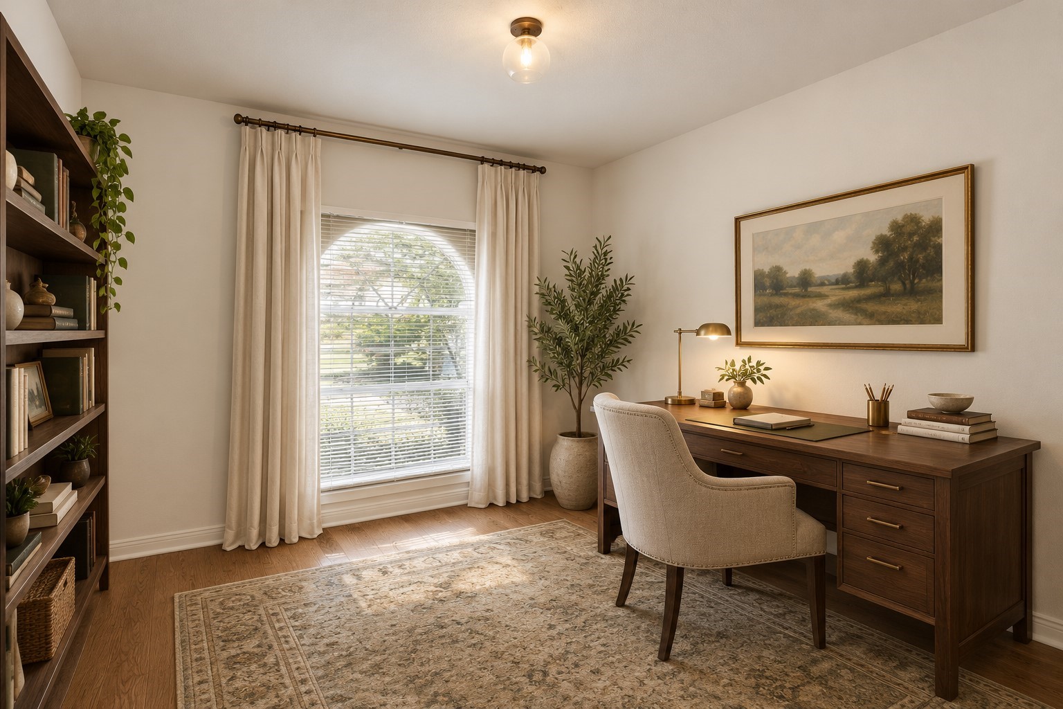 Virtually staged Bedroom 4 as a Study