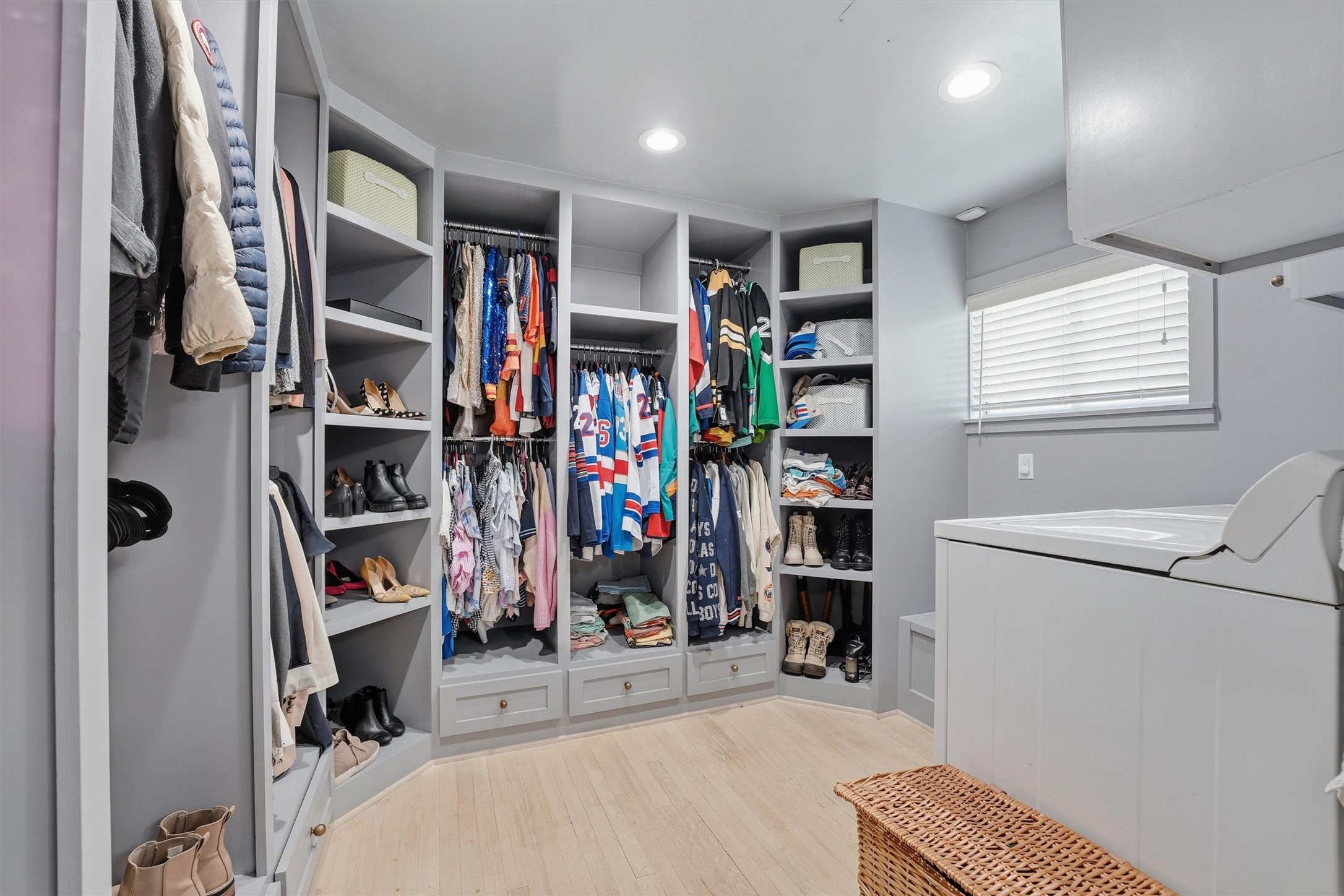 Primary bath, vanity, closet and laundry are all together - accessible only through the primary bedroom.