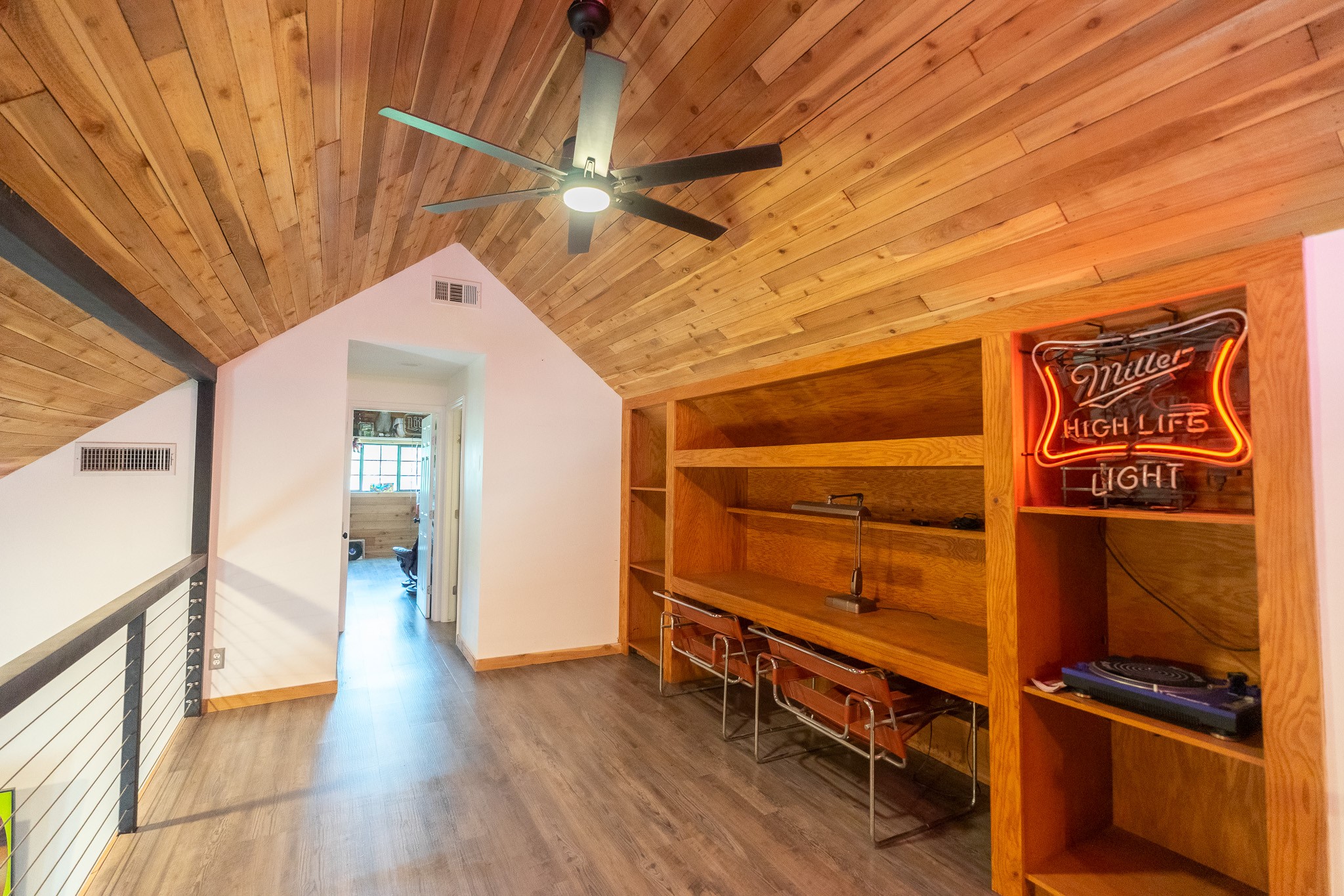 We're upstairs now!  This is the LOFT.  Use it as an office or a reading room or just a quiet space to relax!