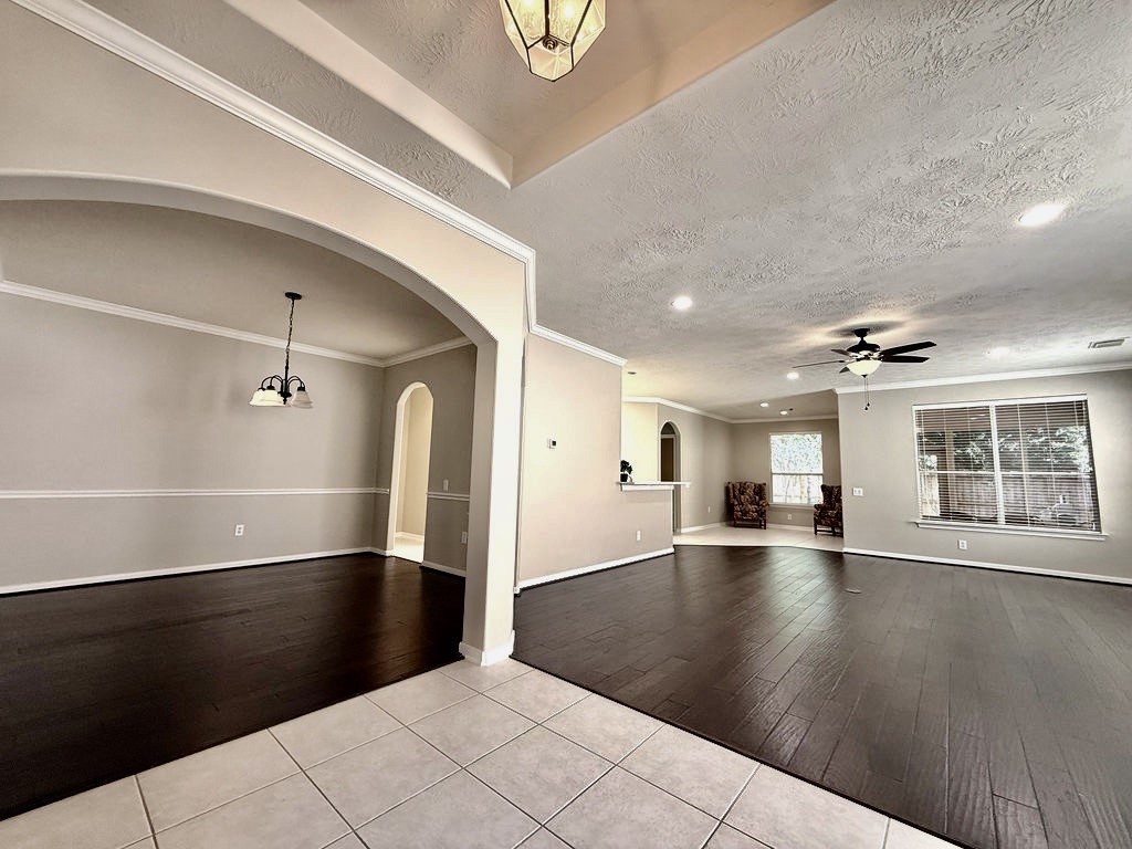 Formal dining room open to living room